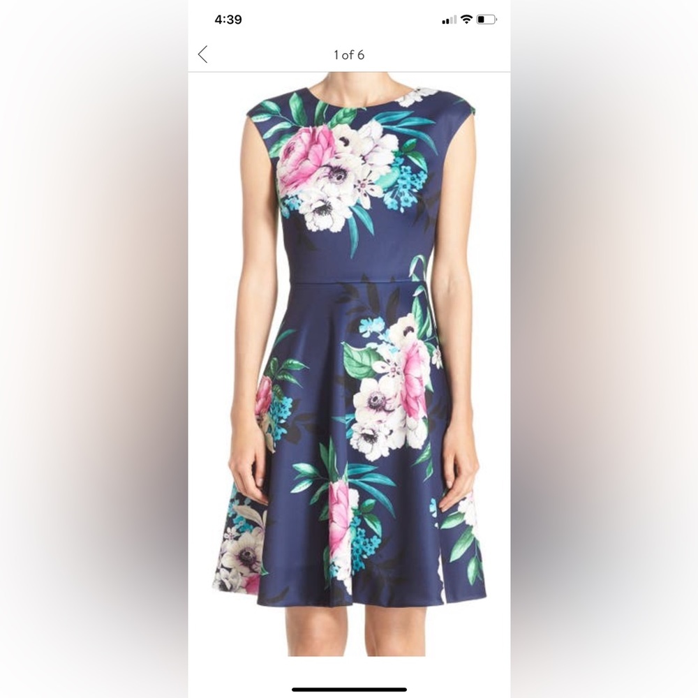 Eliza J fit and flare floral dress.
